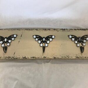 Rustic Butterfly Towel/Coat Hanger
